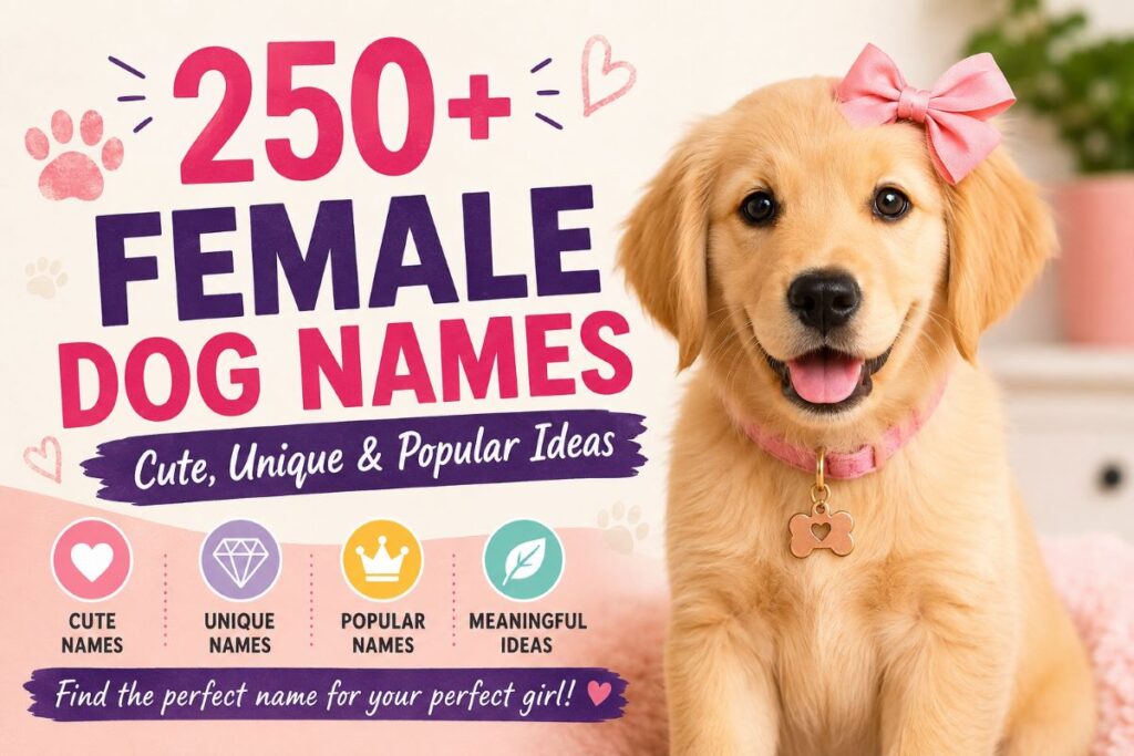 250+ Female Dog Names: Cute, Unique, Popular & Meaningful Ideas