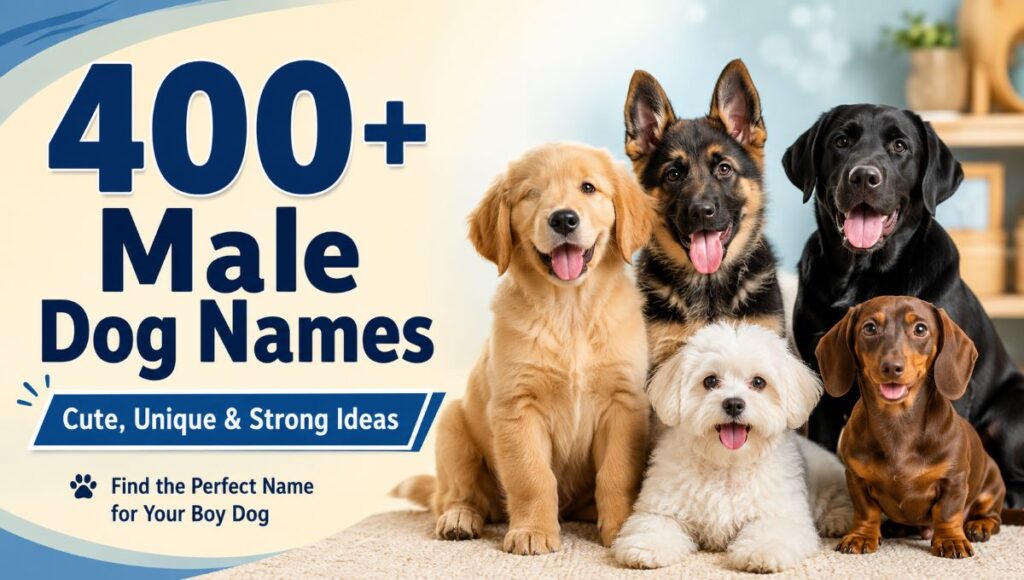 400+ Male Dog Names: Cute, Unique & Strong Boy Dog Names