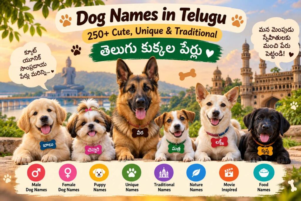 Dog Names in Telugu: 250+ Cute & Unique Names